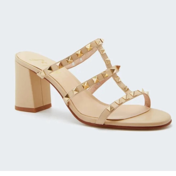 Tuckernuck French Sole heeled studded sandal - Picture 1 of 7